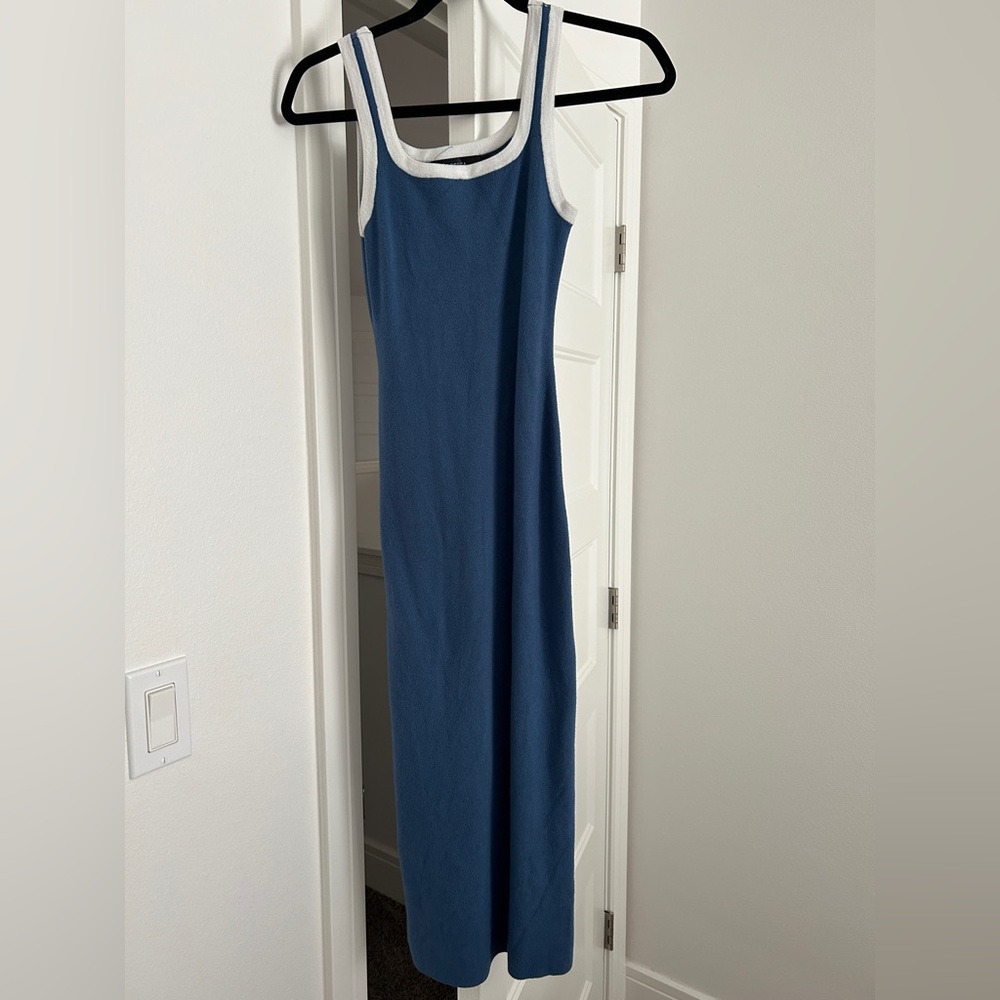 Zesica Dress with White Trim